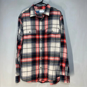 Old Navy Plaid Casual Button Down Shirt Men Size Large